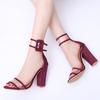 Women's Summer High Heel Sandals Open Toe Shoes Ankle Strap Stiletto Heel Sandals
