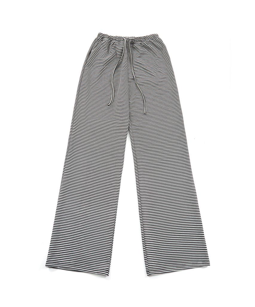 CHICKS Regular Striped Pants Black
