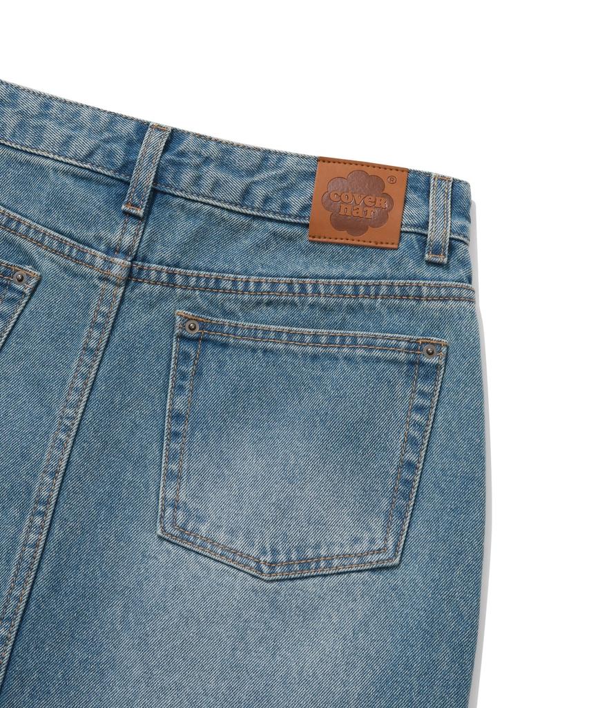 COVERNAT WOMAN Denim Long Skirt Blue