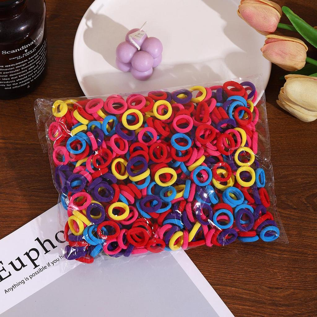 500-Pack Hair-Friendly Elastic Bands for Girls & Babies