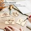 Decorazioni in legno non finite, Fai da te 32 pezzi 4x3 pollici pezzi di legno irregolari creativi vuoti, adatti per lavoretti fai da te, pittura, pirografia e scrittura