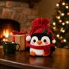 Christmas Pouch Craft Set Crochet Kit, DIY Santa Snowman Pouch, Cute Penguin Elk Bear Knitting Supplies Designs, Storage Bag Kit for Beginners,