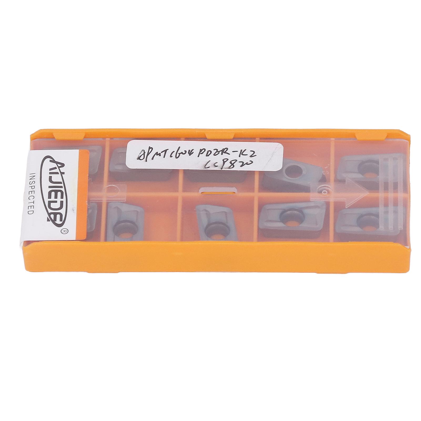 

10 Pcs Carbide Turning Inserts Tin Plated CNC Milling Cutter Wear Resistant Fast Cutting Speed