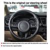 Hand Sewing Car Steering Wheel Cover Wrap For KIA Carnival III 2014 -
