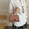 Fashion women's splicing large capacity fresh summer new trend texture shoulder crossbody portable small square bag