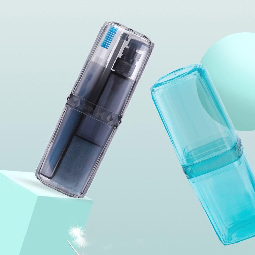 Partitioned Toothbrush Storage Box Waterproof Toothbrush Cup Case  School