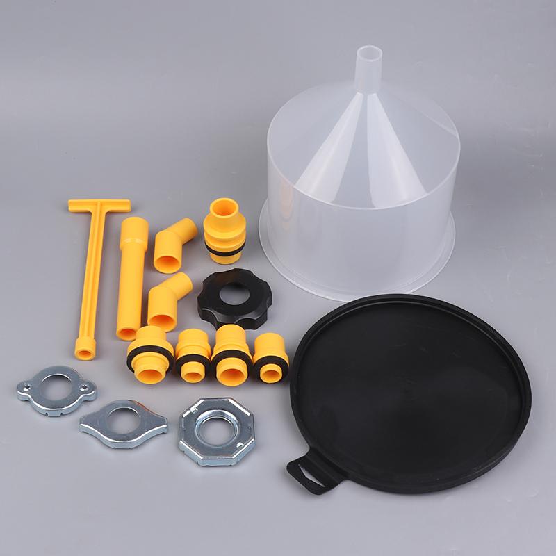 15Pcs/Set Car Accessories Fit Universal Vehicles Pour Oil Tool Spill Proof Coolant Filling Kit Plastic Filling Funnel Spout