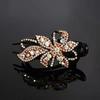 Shiny Rhinestone Hairpin Flower Leaf Duckbill Hair Claws Retro Hair Clips Accessories For Women Shinning Ponytail Headwear