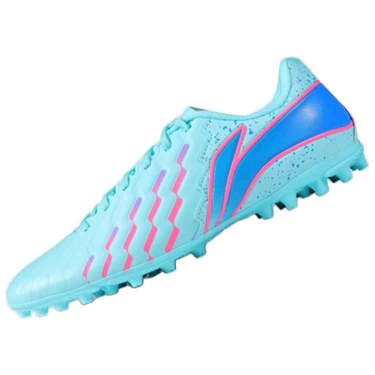 New LiNing Jin MG Rubber Short Studs Soft Ground Anti Slip Wear Resistant Soccer Shoes Men's Blue TSFU029-4