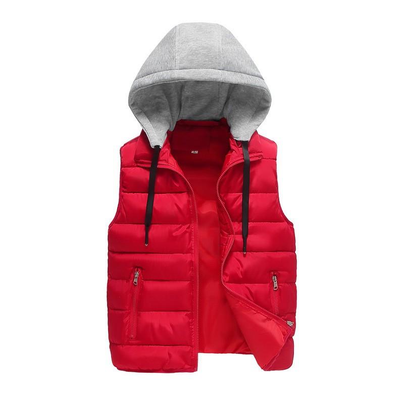 Mens Winter Cotton Puffer Vest Loose Fit Casual Sleeveless Jacket Work