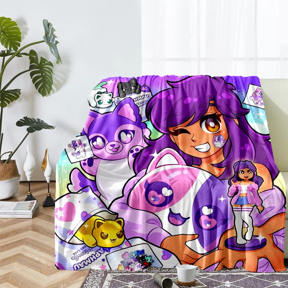 Aphmau Theme Printed Blanket - Perfect for Couch, Bed, Travel & Outdoor Use | Machine Washable, Cozy & Durable.