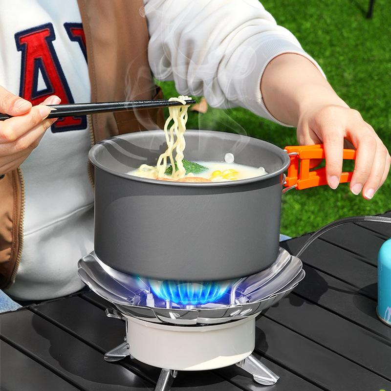Card Stove Outdoor Stove Folding Card Magnetic Gas Stove Outdoor Camping Cookware Lotus Stove Head