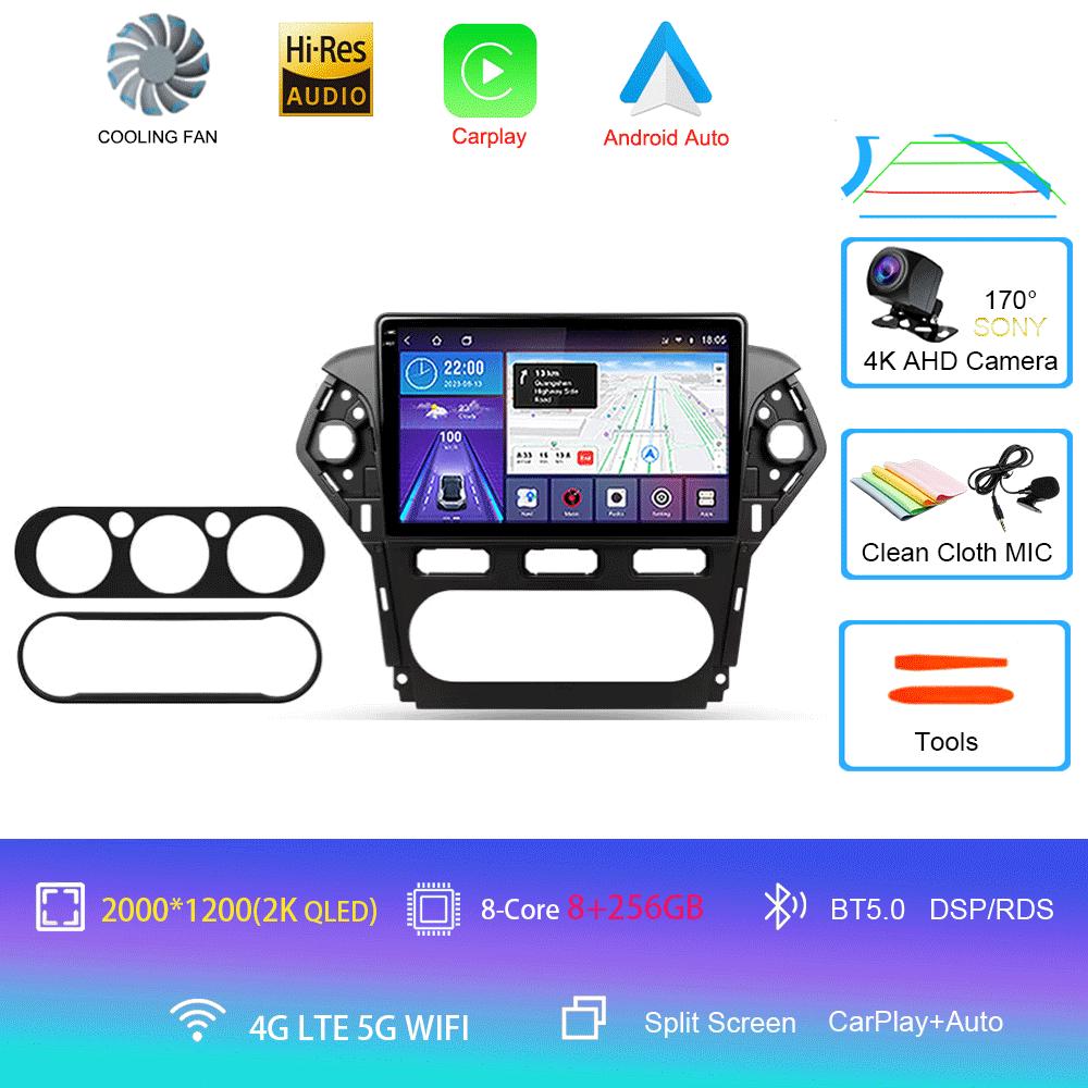 Car Radio Android 14 For Ford Mondeo 4 2010 2011 2012 2013 2014 Carplay Auto Multimedia GPS 360 Camera Player 2 Din Stereo Video