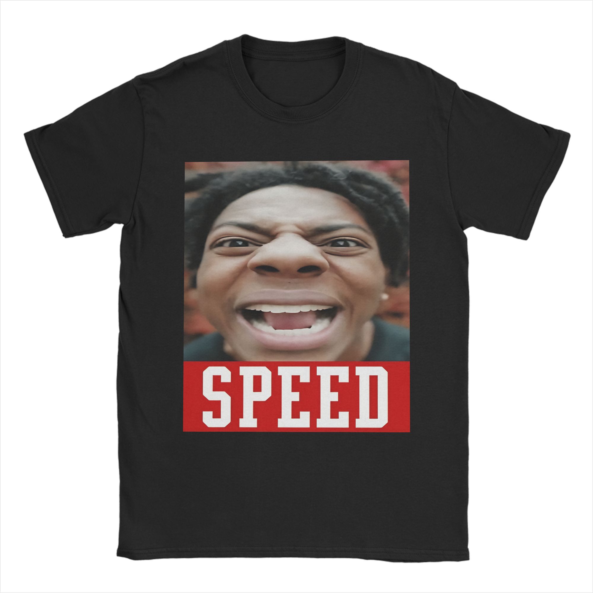 

Men T Shirt Ishowspeed YouTuber Funny Face Meme T-Shirts Harajuku Summer Tees Y2K Funny Pure Cotton Tops Birthday Present 5XL різнокольоровий