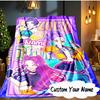Custom Name KPop Cartoon Blanket  Ideal Bedding Blanket Perfect for Travel, Camping, Living Rooms, Offices, Sofas, Fan Christmas Gift