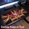 Tappetino Mouse Personalizzato con Nome Testo San Francisco 49ers, Tappetino Mouse Grande per Scrivania Regalo Personalizzato per Ufficio Domestico
