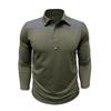 Men's Casual Vintage Lightweight Long Sleeve Polo Shirt Plus Size Long Sleeve Turn Down Collar Shirt for Everyday Wear