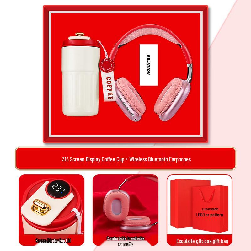 Подарочный набор: Цифровой термос и наушники