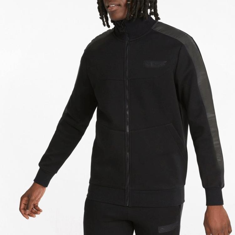 Puma X Batman Stand Collar Slim Fit Long Sleeve Jacket Men Jackets Black 534721-01