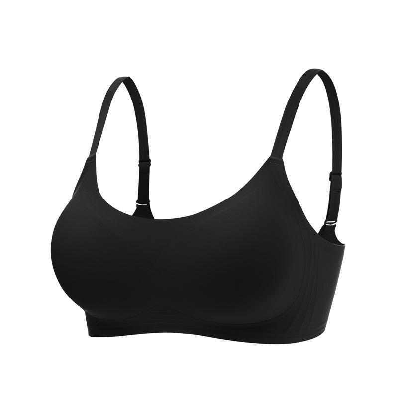 Women's Nude Seamless Wirefree Push-Up Bra Set with Jelly Strips, Adjustable for a Small Chest