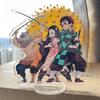 Acrylic Ornaments Kamado Nezuko Zenitsu Inosuke Anime Figures Car Desk Decoration Models Children Toy Birthday Gift