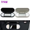 F55 F56 F60 Car Accessories Black Gray Sun Visor Mirror Cover Sunshade Makeup Mirror Light Lamp Cap Lid For BMW MINI 2015-
