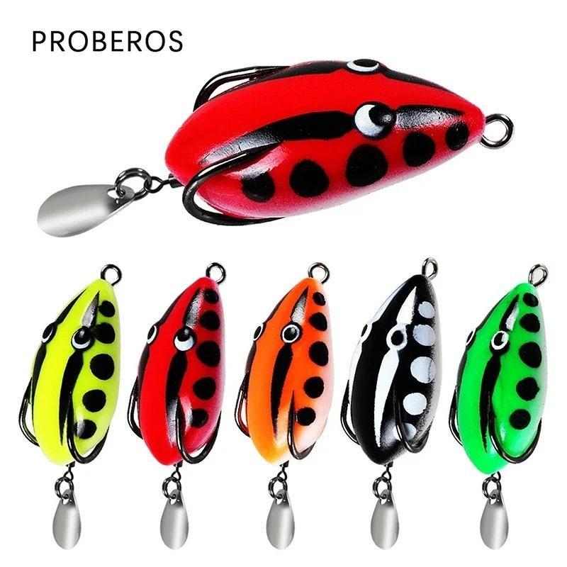 Umpan Katak 4cm/5.6g Soft Frog Fishing Lure Mini Soft Lure Double Hooks Top Water Ray Frog Artificial Bait