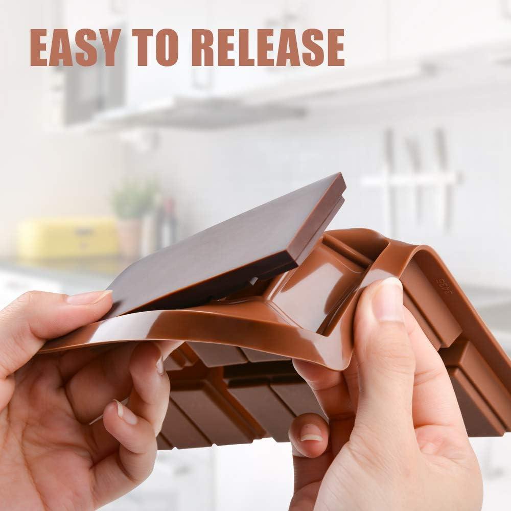 Chocolate Bar Molds - Non-stick Chocolate Molds, Food-grade Silicone Deep Molds for Dubai Pistachios, Candies, Snacks