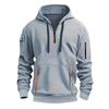 Men's Color Half-Zip Hoodie Men's Sports Plus Size Casual Sweatshirt