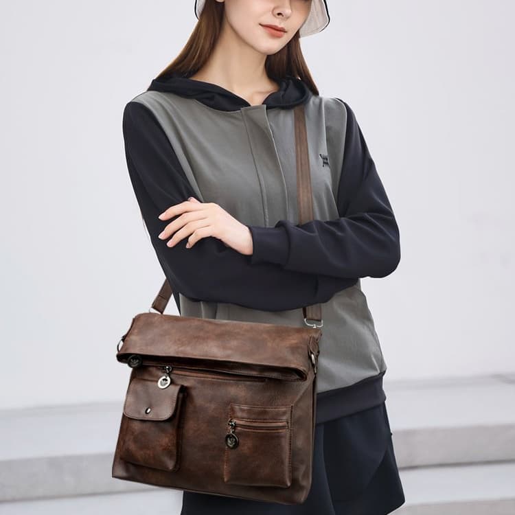 Women's vintage cargo bag one-shoulder crossbody bag