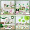 St. Patrick's Day Tiered Tray Decor, Pink Green Farmhouse Tray Decorations, Lucky Polka Dot Shamrock Clover Top Hat Wooden Signs, Rustic Spring