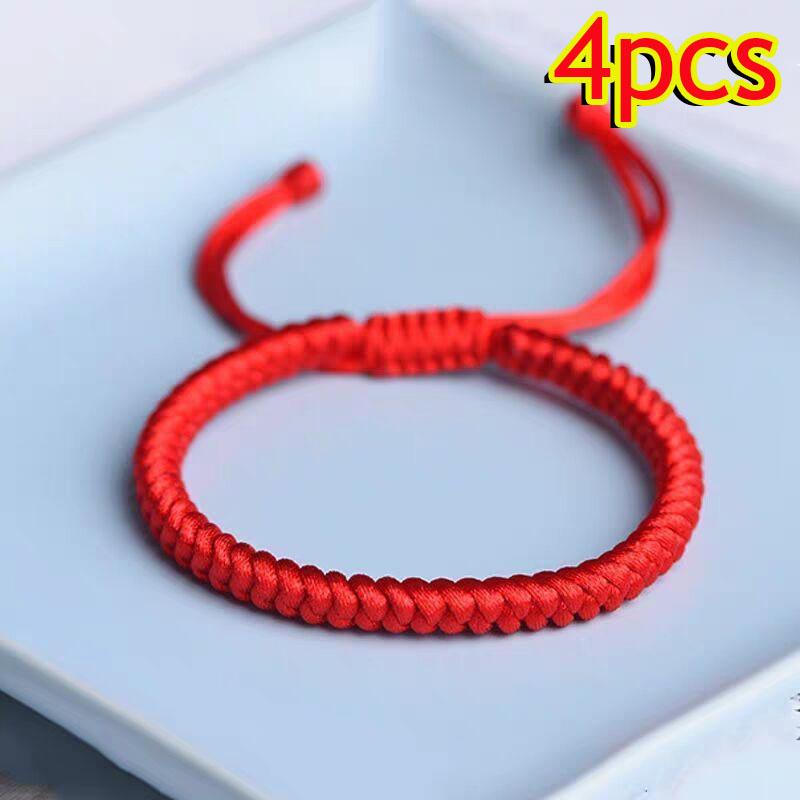 Red Rope Braided Bracelet Lucky Men Women Thread Black Bracelets Bangles Handmade Wristband Jewelry Friendship Couple Lover Gift