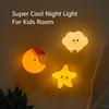 Rechargeable Wall Lamp Star Cloud Moon Beside Lamp Cute Nursery Wall Night Light Bedroom