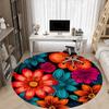 1PC Floral Pattern Chair Carpet for Office, Indoor Non-Slip Washable Carpet, Soft Comfortable Mat For Office Room yy250930322