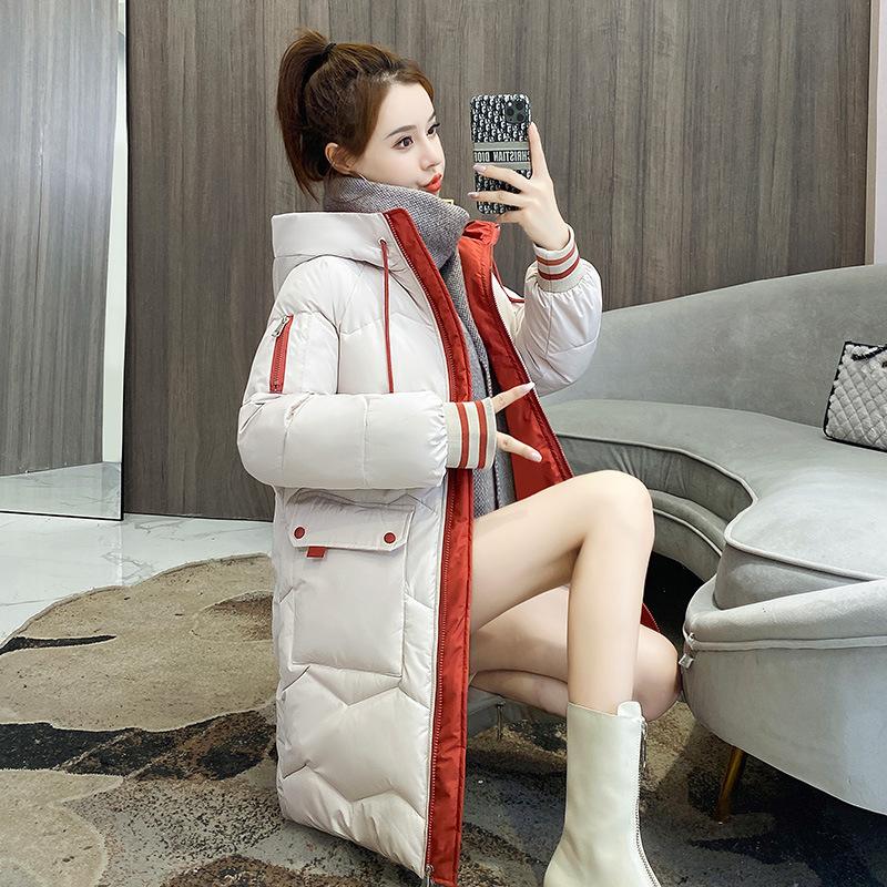 Зимняя женская хлопковая одежда средней длины больших размеров с утолщенным хлопковым наполнителем, женская зимняя хлопковая одежда S