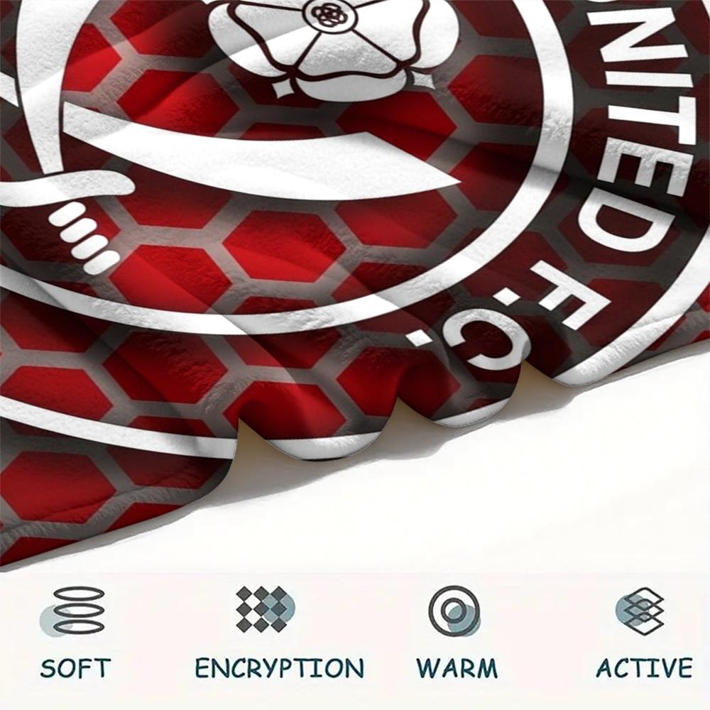 1PC Custom Name Sheffield United FC Patterned Flannel Blanket Suitable For All Seasons for Home Decor Warmth and Comfort Gifts Holiday Present