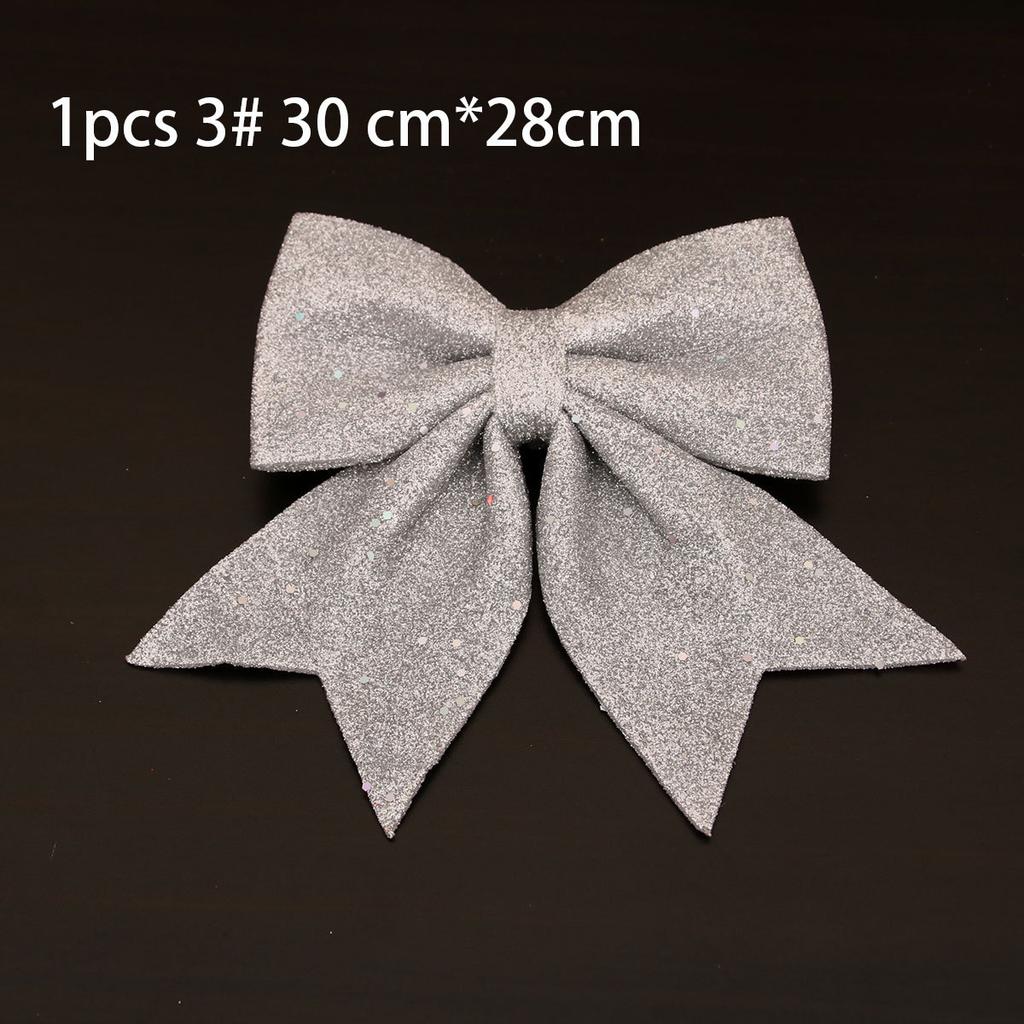 1/2Pcs Christmas Bows Hanging Decorations For Christmas Tree Diy Gold Silver Red Bowknot Pendant For Xmas Wreath New Year