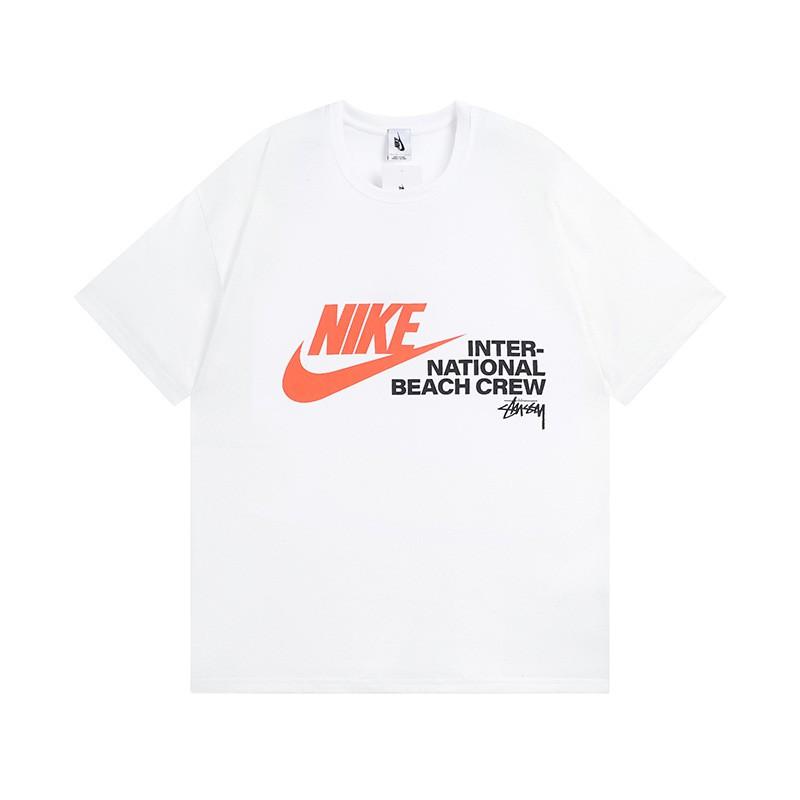 Short Sleeve T-Shirt Couples Street Style Letter Print Loose Fit Breathable Top