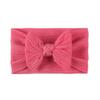 European & American Soft Jacquard Nylon Baby Bow Headband - Skin-Friendly for Girls