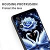Cartoon Anime Entenmuster für Samsung A41 A35 A34 A33 A32 A25 A24 A23 A21s A06 A05 A04 A03 Note 10 20 Ultra 5G Schwarze Handyhülle