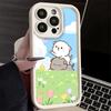 Phone Case for iPhone 17 Air 16E 15 16 Pro Max Cartoon Cute Peach Goma Cover 14 Plus 13 12 Mini Soft Shell Silicone Fundas