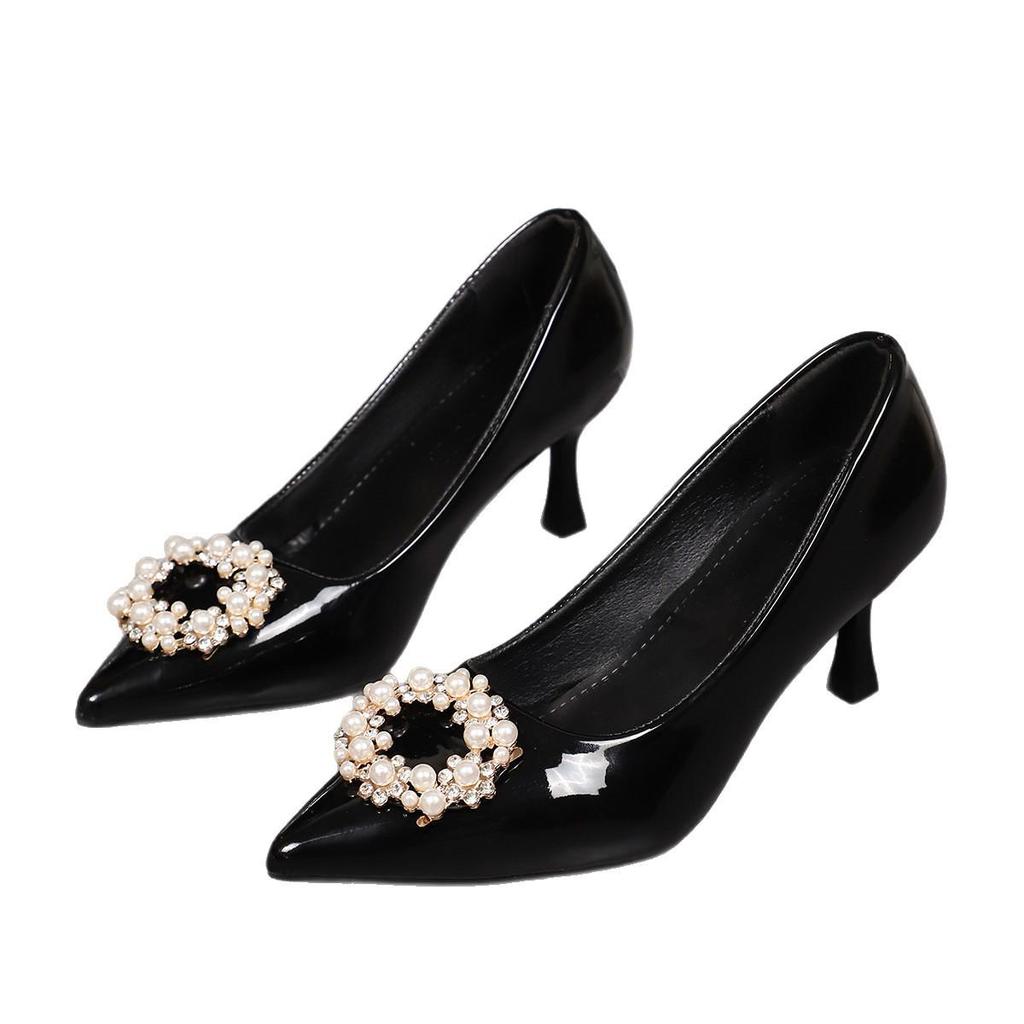 Plus Size 2026 Pearl Mary Jane Heels – Trendy & Elegant