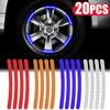 40/20pcs Car Wheel Tire Hub Reflective Strips Car Motor Tyre High Reflective Night Warning Safety Driving Reflector Sticker