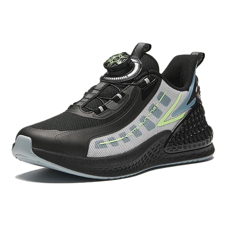 Anta Kids Fabric Comfortable Non-Slip Wear-Resistant Low-Top Running Shoes Kids sneakers Black Blue A12435527-5