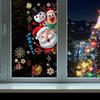 Christmas Window Stickers Santa Claus Reindeer Snowman Stickers Clings Decoration for Glass Christmas Decals Decorations