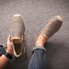 Fashion Hemp Rope Loafers Shoes Men Summer Casual Shoes Soft Slip-On Flats Anti-Slip Canvas Shoes Breathable Walking Male Shoes