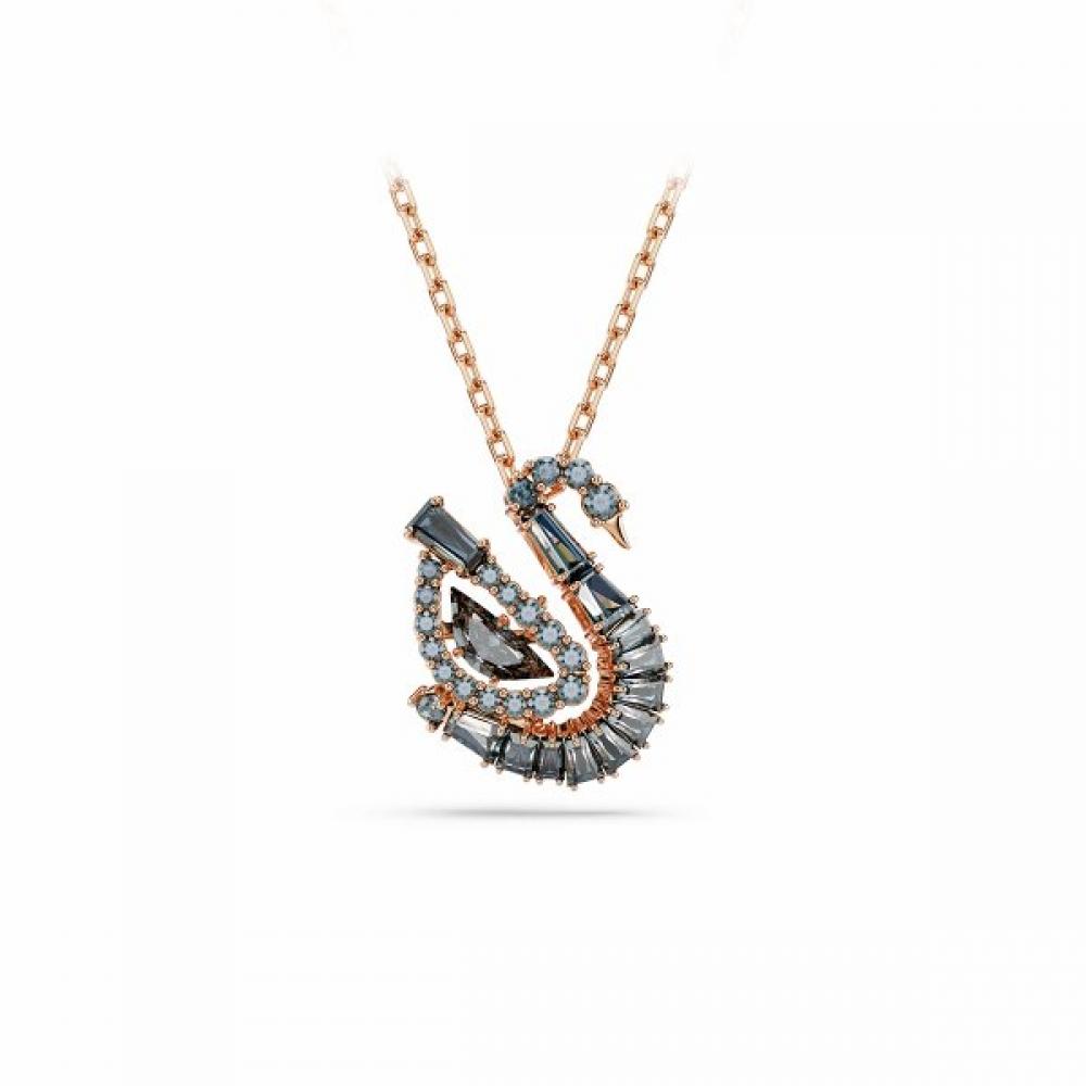 SwarovSki Women S Black roSe Gold Tone Necklace 5764882