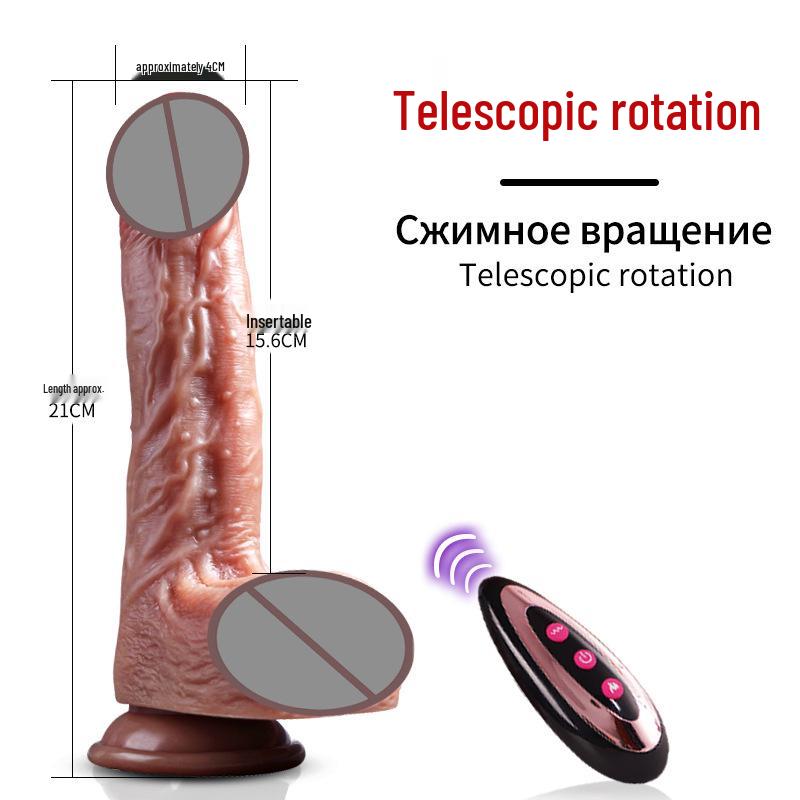 Fairy Telescopic Heating Black Vibrator for Women