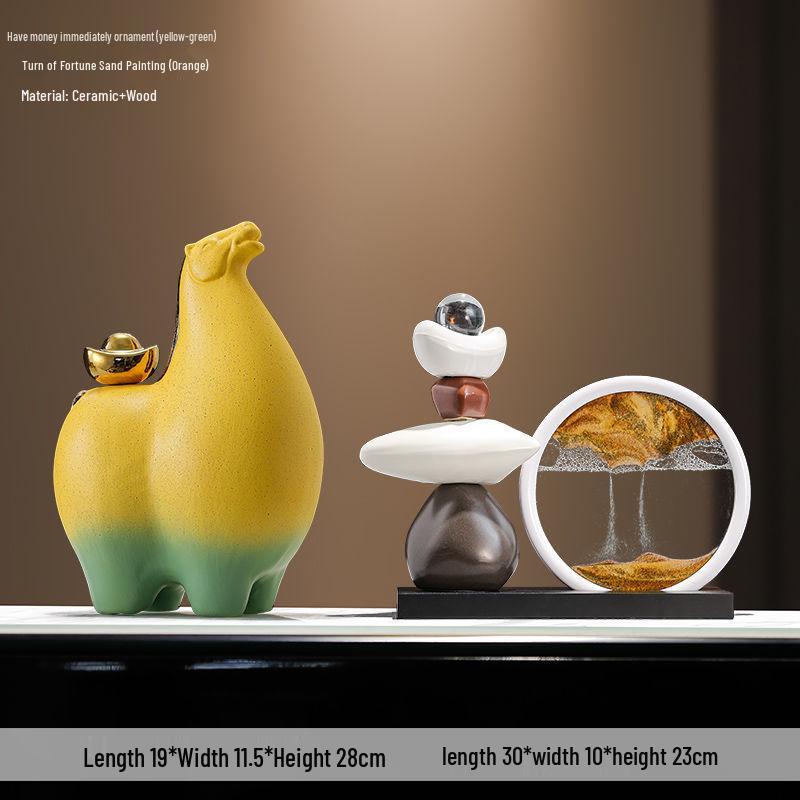 Quicksand Painting Ornament for Living Room, TV Cabinet, Wine Cabinet, and Office Décor