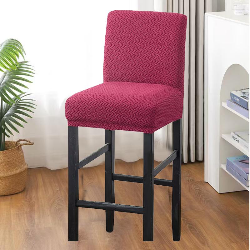 Elastic Hair Pulling Low Back Chair Cover High Stool Cover Hotel Chair Cushion Cover Household Dust Cover